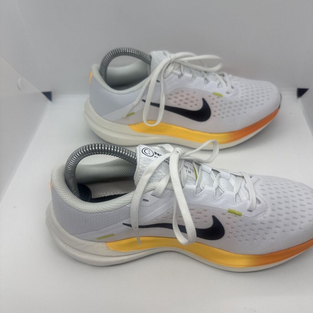 Nike Women's Air Winflo 10 White/Black/Citron Pulse Running Shoes-Size 7.5 - Picture 3 of 8